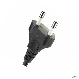 2.5A 250 V KC mercado de Corea de alambre de cobre Alambre de extensión Cable eléctrico alimentación de CA de 2Pin macho