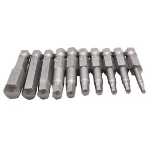 Juego de brocas de destornillador de aleación de acero sólido S2, 10 unidades, 5/64-5/16, 50mm de largo, cabeza hexagonal magnética, llave Allen - Product Image 3