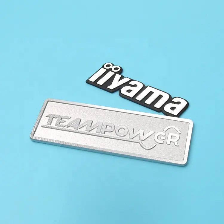 Custom Labels 3D Logo 3M Self粘着Sticker Backing Die Cast Aluminum Plate Badge EmblemsためElectronics