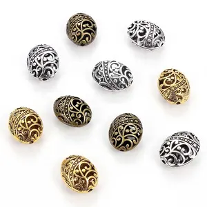 11x17x22mm Trendy Tibetaans Zilveren Antieke koperen vergulde Ellipse Vormige Holle Spacer Bead DIY Sieraden maken Armbanden