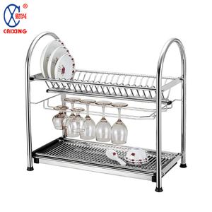 La cocina de gran capacidad de almacenamiento de titular de <span class=keywords><strong>3</strong></span> <span class=keywords><strong>niveles</strong></span> plato de acero inoxidable <span class=keywords><strong>escurridor</strong></span> estante - Product Image 5