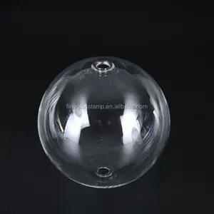 Bola de vidro transparente decorativa, bola de vidro oco transparente para cobertura de lâmpada