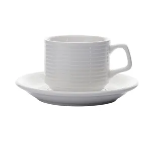 Sıcak satış kupa bardak beyaz, Oem porselen yemek takımı seramik fincan beyaz, yemek setleri lüks porselen ince seramik çay bardağı tabağı