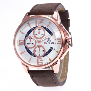 WJ-7950 Yiwu OEM Logo Personnalisé Montres Changement Couleur Bleu Montre Avec Bande de Cuir Noir 2021 Hommes Montres À Quartz - Product Image 5