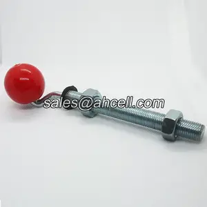 Caucho flexible de todos los tamaños o poliuretano con tornillo de acero M14 omniball rodillo de vidrio piezas mecánicas conversión mover rueda de bola