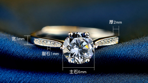Venta directa de fábrica de gran cubic zircon <span class=keywords><strong>anillo</strong></span> de <span class=keywords><strong>Plata</strong></span> de <span class=keywords><strong>Ley</strong></span> 925 - Product Image 2