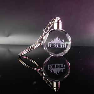 Venta caliente <span class=keywords><strong>Fortnite</strong></span> Octágono siete color opcional <span class=keywords><strong>de</strong></span> luz LED llavero <span class=keywords><strong>de</strong></span> cristal para regalo <span class=keywords><strong>Regalos</strong></span> - Product Image 5