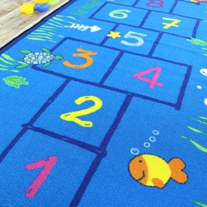 3mm-8mm Pile Luxury Tufted Soft Rollable Printed Educational & Sports Toy Kids Hopscotch Floor Mat - Product Image 3