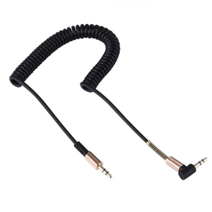 Nam Đến Nam Kim Loại Lò Xo Hình Chữ L Đầu Uốn Cong 90 Độ 3.5Mm Cáp Phụ Trợ Mùa Xuân Aux - Product Image 4
