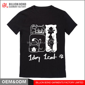 2019 impression hommes <span class=keywords><strong>O</strong></span> cou de mode à manches courtes En Coton noir t-shirt - Product Image 3