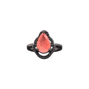 Hot Sell Beautiful Brazilian Fusion Stone Ruby Gemstone Ring For Lady Jewlerly Gift