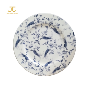 JC azul vajilla china vajilla placa del cargador para restaurante, idea de regalo para la habitación - Product Image 4