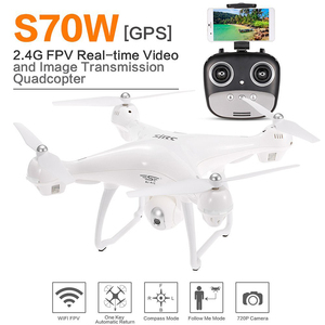 SJRC S70W Kép GPS Theo Tôi WIFI FPV RC Bay Không Người Lái Máy Bay Trực Thăng 400M Khoảng Cách 1080P HD Máy Ảnh GPS Vị Trí Quadcopter Vs X183 X21 - Product Image 2