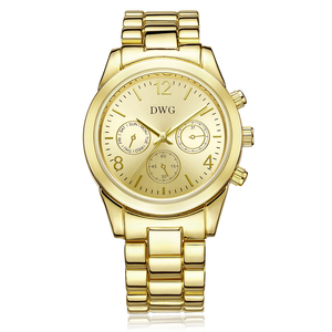 Relojes de <span class=keywords><strong>Oro</strong></span> de 24k con Movimiento de Cuarzo Japonés Geneva <span class=keywords><strong>para</strong></span> <span class=keywords><strong>Hombre</strong></span> - Product Image 3