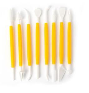 Décoration de gâteau à Fondant, 8 pièces, fleur, sucre, artisanat outils de modélisation, argile - Product Image 4