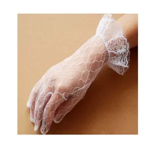 FY时尚新款派对性感时髦妇女女士蕾丝手套手套配件防晒避暑全指女童蕾丝手套