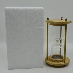 <span class=keywords><strong>Sablier</strong></span> vide sans sable, design Art Déco, avec remplissage de sable personnalisable, 9x17cm H., pour cadeaux de Noël - Product Image 5