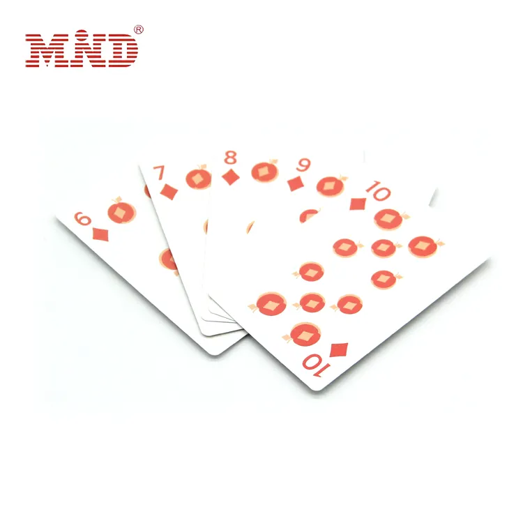 Carte de jeu en plastique PVC imperméable, avec Logo/couleur à personnaliser, 50 pcs