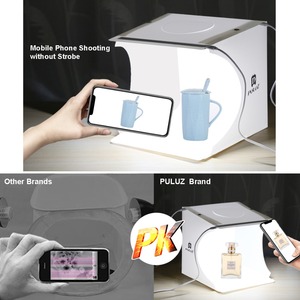 PULUZ 20*20 cm Mini Pieghevole <span class=keywords><strong>Fotografia</strong></span> In Studio 20 centimetri led shooting tenda box con 6 colori fondali - Product Image 5