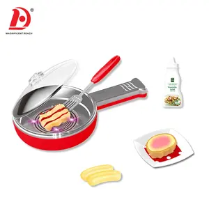 Huada Nhỏ Hạnh Phúc Bếp Nhà Bếp Nấu Ăn Mô Phỏng Nấu Set Trẻ Em Nhựa Mini Frying Pan Đồ Chơi