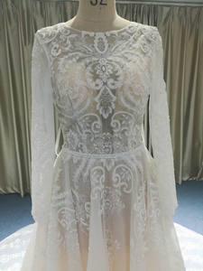 Graceful speciale tulle musulmano maniche lunghe arabo abito <span class=keywords><strong>da</strong></span> <span class=keywords><strong>sposa</strong></span> - Product Image 2