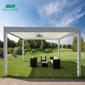 4x3 impermeable sombra de sol motorizado al aire libre de aluminio automático de louvre techo pérgola precio - Product Image 2