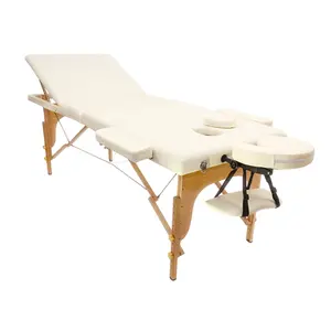 3 section portable wooden massage table