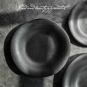 Venta al por mayor <span class=keywords><strong>de</strong></span> alta calidad negro Placa <span class=keywords><strong>de</strong></span> porcelana para la merienda - Product Image 3