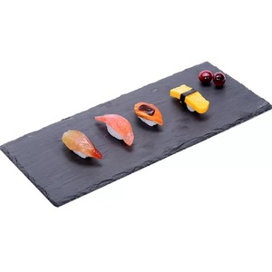 Ensemble d'assiettes et de plats traiteur, Set de table en ardoise, assiettes grises décoration de mariage japonais, nouveauté 2020 - Product Image 4