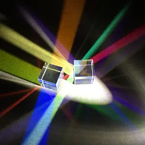 Clear Optical Glass 18mm Cube Prism Cross Dichroic X-cube Prisms