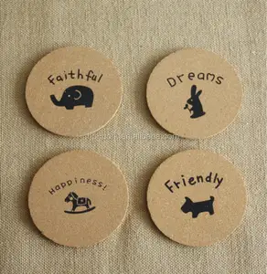 यूवी मुद्रण बीयर काग Coasters के साथ धातु धारक 8 pcs के सेट-4 इंच 1/5 इंच मोटी कोल्ड ड्रिंक्स वाइन ग्लास कप मग काग