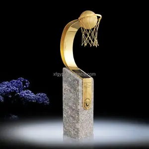 Golden Metal Trophy Nba Championship Basketball Trophies And Awards Oem Manufacturer Metal Champion Award Trophy