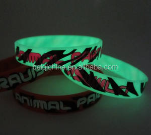 Incandescente <span class=keywords><strong>Silicone</strong></span> Su Misura Wristabands, Ordine Braccialetti di <span class=keywords><strong>Silicone</strong></span> Personalizzati Con Il Vostro Logo - Product Image 2