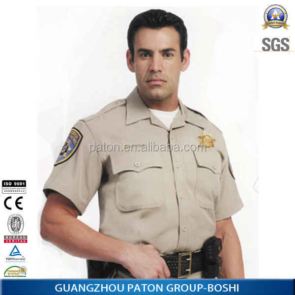 Factory Custom LOGO Security Guard Uniform Shirts Men Working Clothes White Security Guard Uniforms