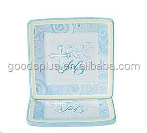 Assiettes en papier en <span class=keywords><strong>forme</strong></span> de cœur de style américain pour la future mariée, fête d'anniversaire avec décorations en papier de soie - Product Image 3
