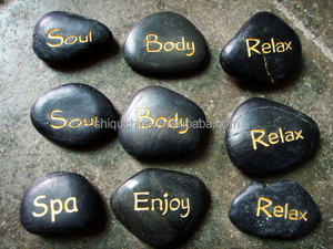 Galets gravés de haute qualité, pierre de jardin avec des <span class=keywords><strong>mots</strong></span> simples de détente, 30mm - Product Image 5
