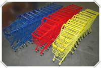 Chariot de supermarché à quatre roues, cadre de fond à double fil, type M moyen, 80l