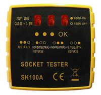 EOUTIL SK100A Socket Tester ABS Material LED Display Electronic Electrical Testing Equipment CE/FCC for 1 Year Warranty