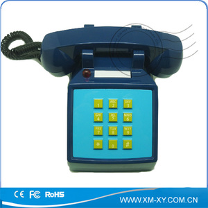 Caldo! Viola vecchio push fondo chiave pad annata <span class=keywords><strong>telefono</strong></span> con filo con imcoming chiamata flash - Product Image 4