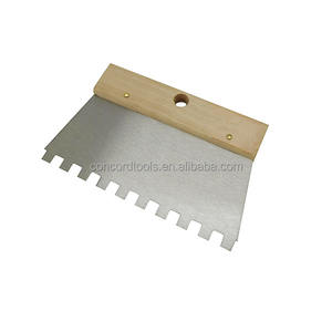 Espátula para Pintura de 200 mm con Mango de <span class=keywords><strong>Madera</strong></span> y Hoja Trapezoidal Dentada de Acero al Carbono de Grado DIY, Pulido Normal - Product Image 3