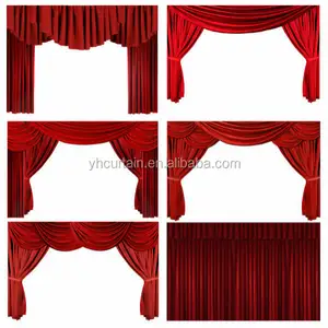 Fireproof fabric electric stage curtain with strong tension motor automatic system motorized stage curtains with a big size