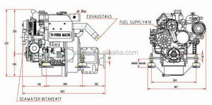 Motor Diésel Marino HF 2M78 y 3M78 de 14 CV, <span class=keywords><strong>2</strong></span>/3 Cilindros - Product Image 6