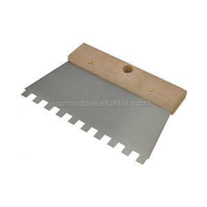 Espátula para Pintura de 200 mm con Mango de <span class=keywords><strong>Madera</strong></span> y Hoja Trapezoidal Dentada de Acero al Carbono de Grado DIY, Pulido Normal - Product Image 4