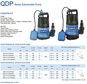 220V QDP pompes à eau propre en plastique Portable jardin super Submersible eaux usées 4skm100 api610 <span class=keywords><strong>pompe</strong></span> avec interrupteur à <span class=keywords><strong>flotteur</strong></span> Drainage - Product Image 4