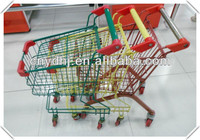 Chariot de supermarché à quatre roues, cadre de fond à double fil, type M moyen, 80l