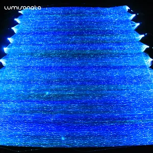 Polyester Nylon Cotton Light Emitting Textiles Glow in the Dark Fiber Optic Light up LED Luminous Fabric