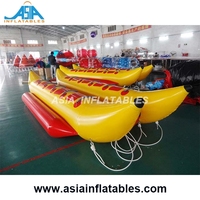 Équipement de parc aquatique d'été, bateau banane gonflable Flying Fish pour 10 passagers, pour plage et jet ski
