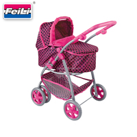 Poussette pour poupée Feili 3 en 1 avec siège auto et porte-poupee pour les enfants, jouets pour poupées à jouer à l'intérieur et à l'extérieur