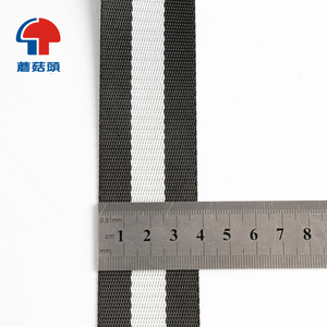 Classic Black/white Stripe Polyester <strong>Webbing</strong> <strong>Strap</strong> 1.3mm Thickness Nylon Sport <strong>Webbing</strong> Tape on Sale - Product Image 3