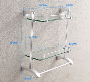 Estantería esquinera <span class=keywords><strong>de</strong></span> vidrio templado esmerilado transparente <span class=keywords><strong>para</strong></span> <span class=keywords><strong>Baño</strong></span> - Product Image 6
